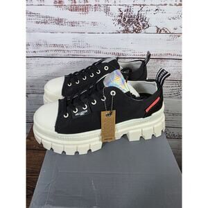 Palladium Revolt LO TX Women's Sneakers size 9 Blk Marshmallow Platform NIB